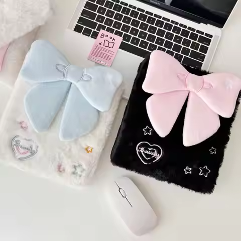 Cute Plush Photocard Binder Sleeves Book Photocard Holder A6 Binder 6 Ring Photocard Album for Photo