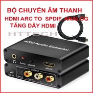 Audio converter from HDMI ARC to Optical/AV port with hdmi cable included
