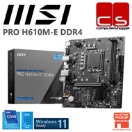 MSI PRO H610M-E DDR4 M-ATX Motherboard + Intel 12 Gen & 14 Gen Processor Combo