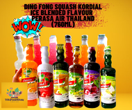 Ding Fong Squash Kordial Ice BLended Flavour  Perasa Air Thailand (760ML)