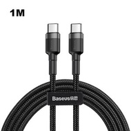 灰黑色 1米 倍思 Type-C to Type-C 傳輸線 PD2.0 閃充 手機 快充 充電線 1m 閃充傳輸線 適用iPad/筆電/Switch/安卓手機 PD充電線 60W