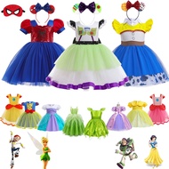 Toy Story Buzz Lightyear Jessie Dress Girls Cosplay Princess Belle Snow White Tinkerbell Costume Kid