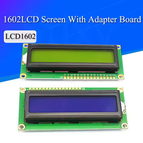 LCD1602 1602 LCD Module Blue / Yellow Green Screen 16x2 Character LCD Display PCF8574T PCF8574 IIC I