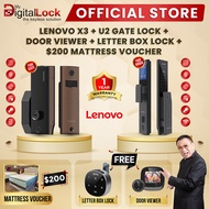 LENOVO X3 DIGITAL LOCK + LENOVO U2 GATE LOCK + DOOR VIEWER + LETTER BOX LOCK  + $200 MATTRESS VOUCHER