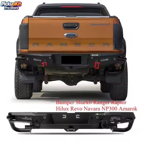 Factory Price 4x4 Bumper Shark6 Ranger Raptor Hilux Revo Navara NP300 Amarok Steel Bull Bar