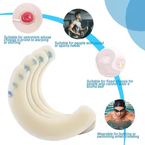 Elastic Ostomy Barrier Strips Medical Grade Hydrocolloid Leak Adhesive Ostomy Barrier Tape for Colos