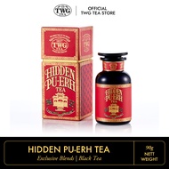 TWG Tea | Hidden Pu-Erh Loose Leaf Black Tea in Black Glass Flask, 90g
