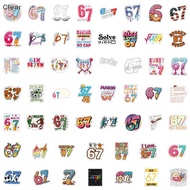 [IGO] Six Seven Stickers, 50 "67" Stickers, Funny 67 Sticker Waterproof, 6 7 Meme Sticker For Phone,