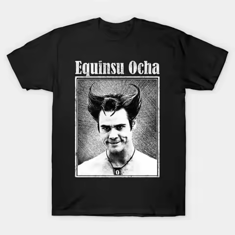 White Demon King _ Equinsu Ocha Ace Ventura Men'S 100 Cotton Heat Transfer T vintage Washed fashion 