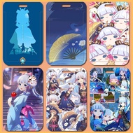 Anime Cartoon Genshin Impact Kamisato Ayaka  DIY Name Tags Student School ID Card Holder MRT Card Bus Card Bank Card Cover