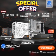 AMD COMBO Computer Set (R7 7700 + B650M AORUS ELITE AX ICE + T-CREATE EXPERT 6000MHz 32GB 16GBx2)