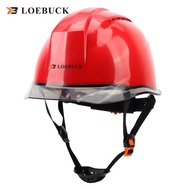 LOEBUCK ผู้นำในการก่อสร้างเว็บไซต์การดูแลความปลอดภัยหมวก ABS สามารถปรับแต่งพิมพ์ d989 สีขาว