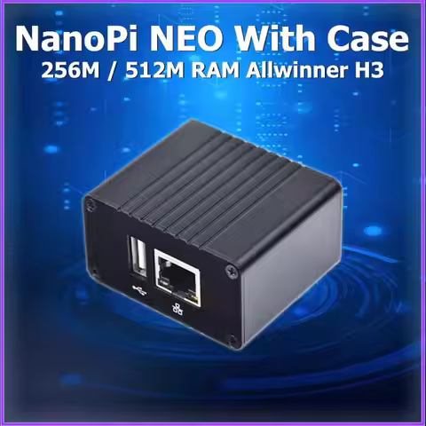 NanoPi NEO LTS with CNC Metal Case Heatsink 256M/512M RAM Allwinner H3 Quad Cortex-A7 1.2GHz,OpenWRT
