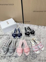 Dior刺繡拖鞋