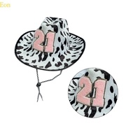 Eon 21 Cowboy Hat 21 Hat Birthday 21 Birthday Hat Cow Print Cowgirl Cow Print Cowboy Disco Cowboy Fe