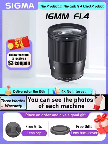 Sigma 16mm F1.4 DC DN APS-C Mirrorless Camera Wide Angle Prime Lens for Canon M6 II Sony ZVE10 A6400