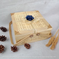 GOLD CARVED RIBBON BLEACHING SMOKE BASKET 20x20cm 25x25cm 30x30cm (Part 2) | SHIPPING CONTAINER | FO