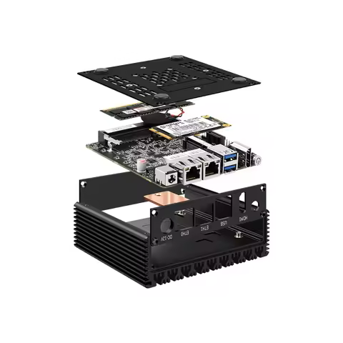 Cheap Celeron N3050 N3160 N3700 J4125 Fanless Mini Computadoras Pc with 2*LAN Port 12V CPU FAN Onboa