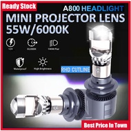 Car light lens led headlight RHD fish eye mini projector headlight lens H7 H11 9006 HB4 9005 HB3 rig