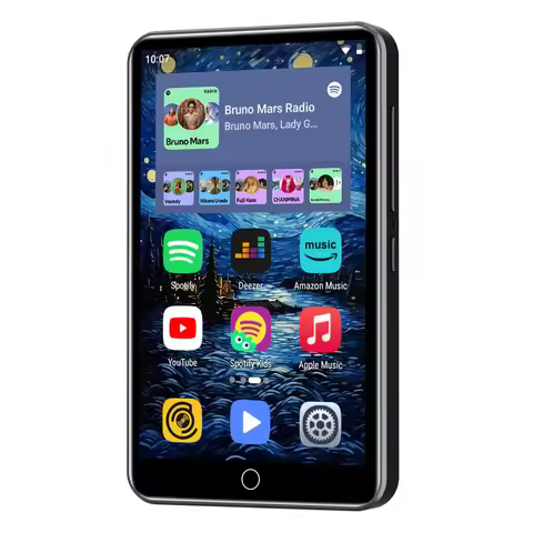 ZAQE Android MP4 Music Player 80GB 4'' HD Touch Screen Bluetooth WiFi Spotify Pandora Libby Black