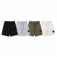 7IK4 Stone Island Solid Color Sports Cropped Pants Sweatpants Shorts Drawstring Casual Pants Island