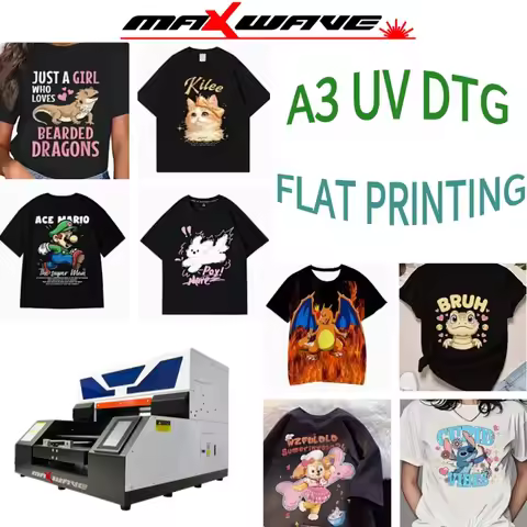 Maxwave 2-in-1 A3 UV DTG Printer: The Ultimate High-Speed Solution And Precision for T-Shirts Phone 