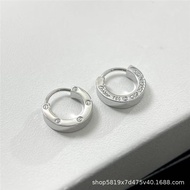 18K Rose Gold Earrings Small Earrings Circle Color Gold Earrings AU750 Earrings Colorful Gold Women 