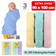 6pcs Rainbow BABY Swaddles JUMBO BABY LEON 100x90 BC-209 swaddle cloth - 3pc PSTL CP