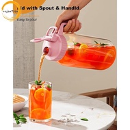 64oz Glass Mason Jar Pitcher with Lid,2 Quart Airtight Glass Water Jug,Leakproof Wide Mouth Mason Ja