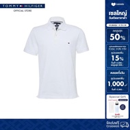 Tommy Hilfiger เสื้อโปโล ผู้ชาย รุ่น MW0MW40649 YBR - สีขาว ทรง Regular