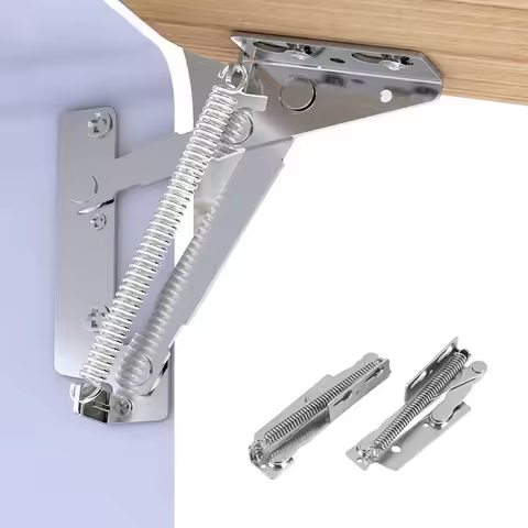 2pcs Folding Sofa Bed spring hinge 10KG 80 degree Cabinet Door Lift Up Stay Flap Top Support Hinges 