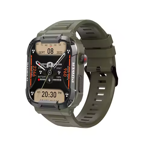 MK66 Smart Watch 1.85inch Bluetooth Call AI Voice Heart Rate Health Monitor 400mAh Big Battery Sport