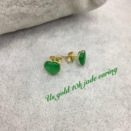 AUTHENTIC US 10K GOLD JADE  EARRINGS