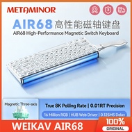 WEIKAV Air68 Magnetic Keyboard 0.01RT Gaming Wired RGB Hot-swap 8kHz low latency Mechanical Keyboard
