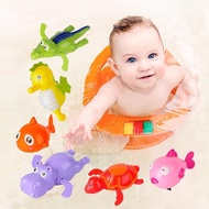Baby Bath Toys Fish Shark Hippo Seahorse Wind Up Shower Pool Toys Kids Bathtime