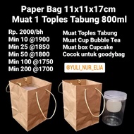 Paper Bag 11x11x17cm Thick Material Fits 1 Jar 800ml Jar Bottle