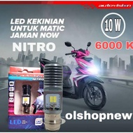 Autovision RZ1 Nitro H6 Lampu Led Depan Motor Honda Beat F1 dll Cahaya