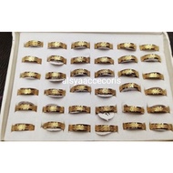 36PCS GOLD SAND TITANIUM RINGS 36PCS IN ONE BOX