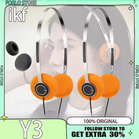 IKF Y3 On Ear Wired Retro Headphones Lightweight 30mm Speaker HiFi Sound Quality Take Pictures Trend