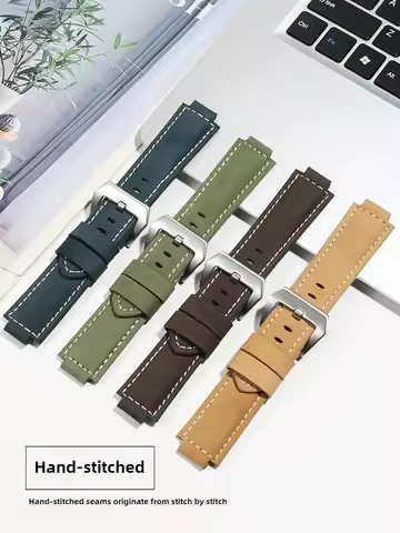Leather Watch Strap Suitable for Casio GM-2100/GA2100/GST-B400/-B200 Modified Watch Strap