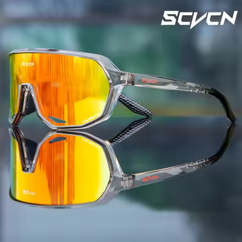 Scvcn Cycling Glasses Photochromic Sunglasses for Men Sun Mountain Bike Road Bicycle Eyewear Cycle G