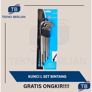 NEVADA 9-Piece Long Hex Key Set / Hex Key Set