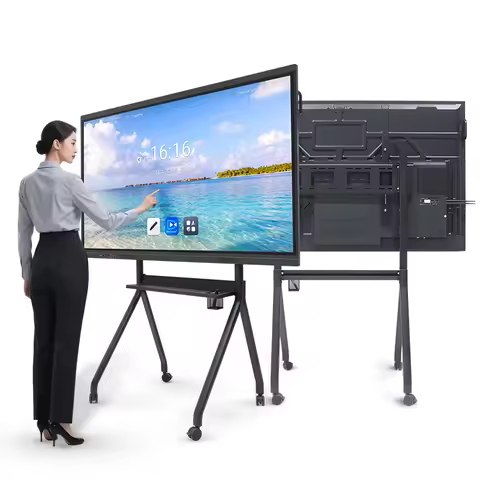 Smart Interactive LED Board Combo with 86 Inch Flat Panel and Whiteboard for Education Available in 