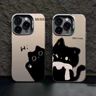 YX137 CASING SOFTCASE BLACK CAT COMPATIBLE FOR REALME 5 5i 5S 7i 8 8i 10 11 12 C11 C12 C15 C20 C20A 