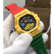 G Shock Tapak Kucing DW5900 G shock DW5900 Rasta DW 5900th Jam Tapak Kucing Autolight Jam G Shock Ra