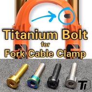 Titanium Bolt for Fox fork Cable Guide | Fox 32 Fox 34 Fox 36 Fox 40 Mountain Bike Suspension