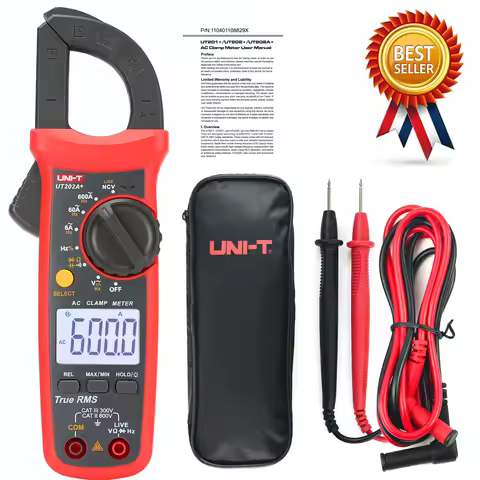 UNI-T Clamp Meter UT202A+ Amperimetric Clamp Digital Multimeter Pliers Electrician Ammeter