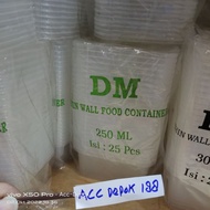 THINWALL DM 250 RECTANGLEML DM 250ML LUNCH BOX/ CONTENTS 25 SETS