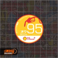 JDM Shell RON 95 Sticker Size 5 x 5 Cm