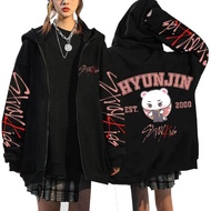 Hoodie Zipper Stray Kids Kpop SKZ Unisex Jaket SKZOO Karma Bangchan Lee Know Felix Seungmin Hyunjin 